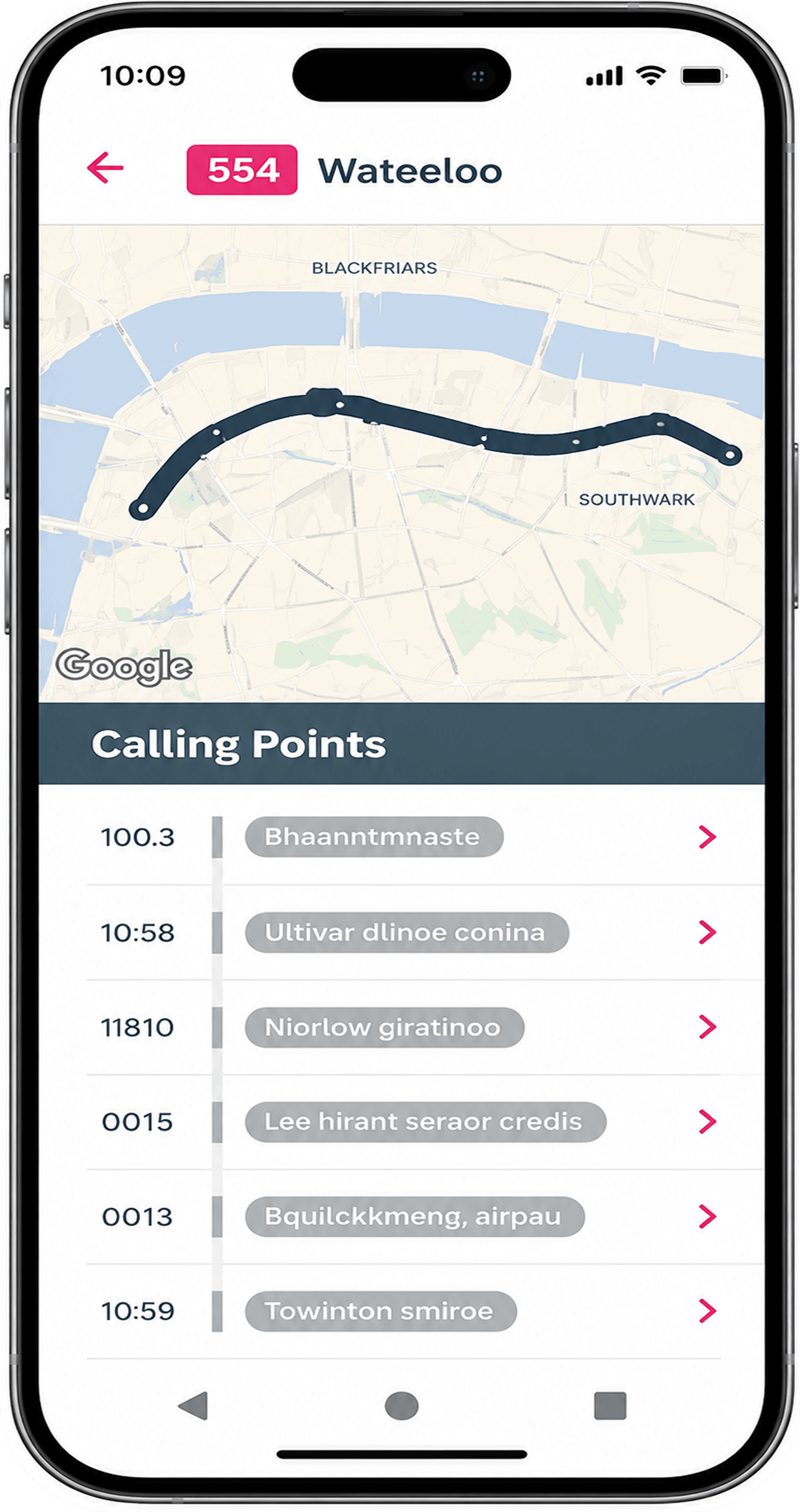 Bus checker UI